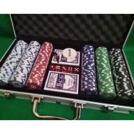 Набор для покера 300 фишек в кейсе с номиналом - Набор для покера 300 фишек в кейсе с номиналом