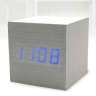 Часы будильник Деревянный кубик с термометром - Часы-будильник Деревянный кубик с термометром
